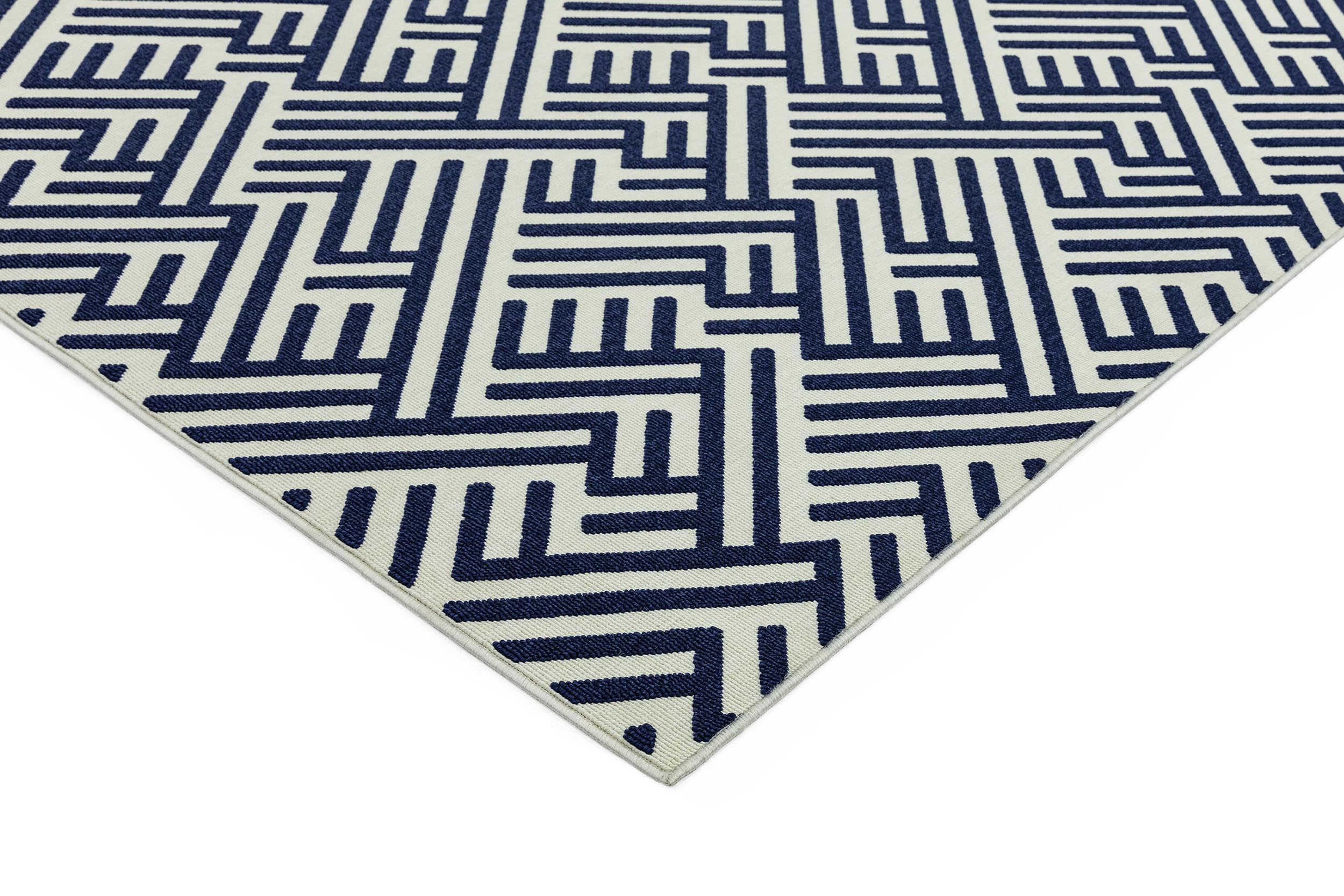 Vloerkleed Easy Living Antibes Blue White Linear