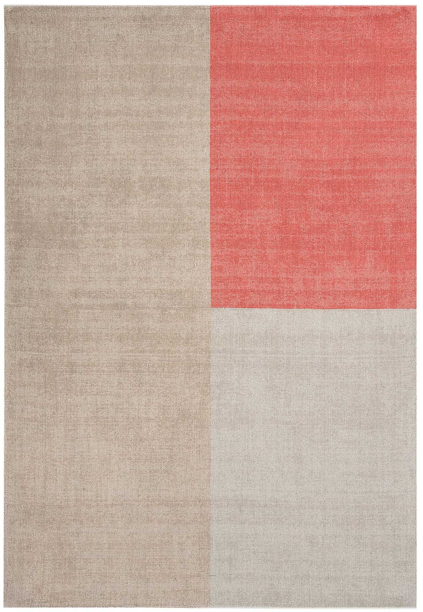 Laagpolig vloerkleed Easy Living Blox Rug Coral