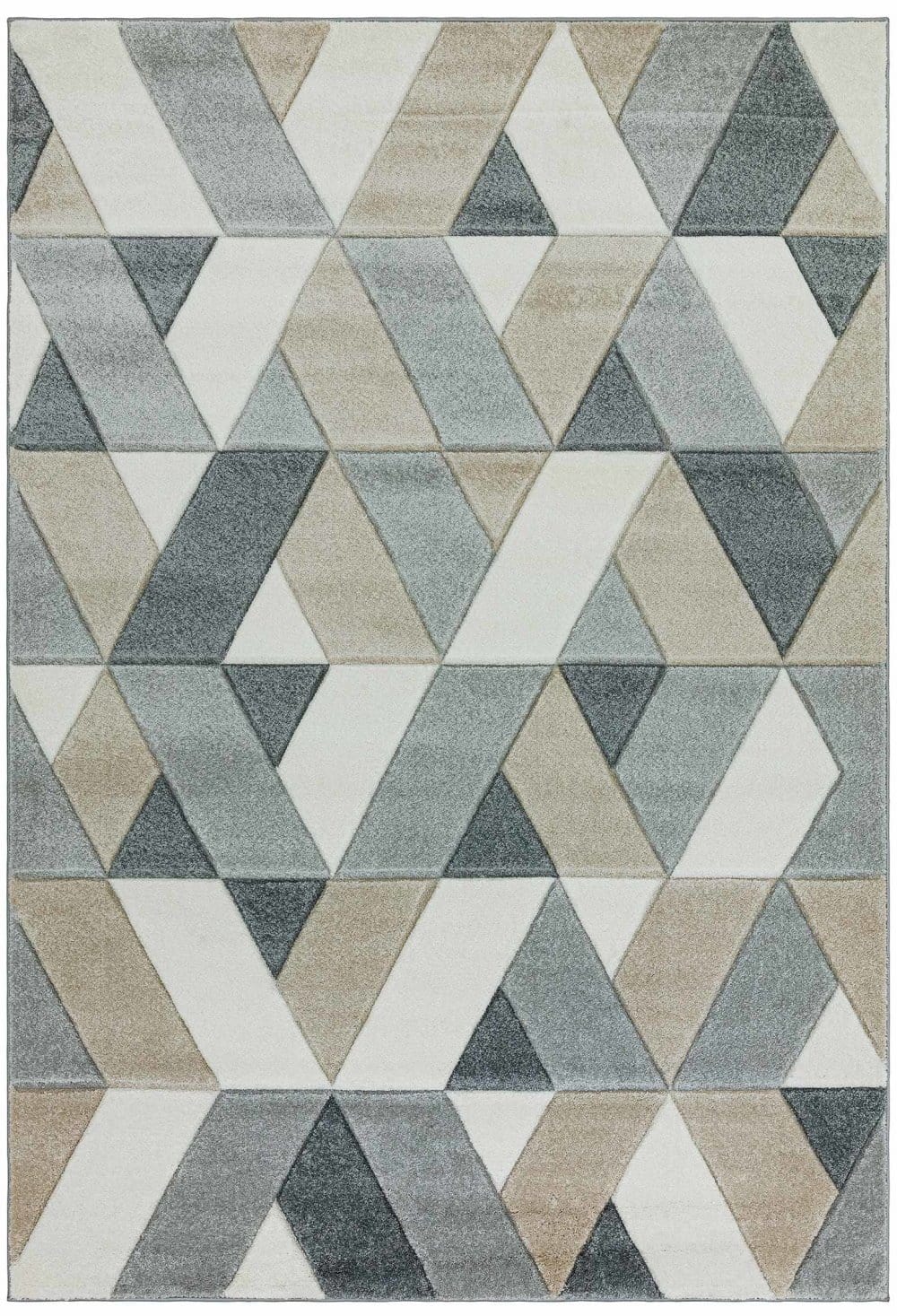 Laagpolig vloerkleed Easy Living Sketch Rhombus Grey