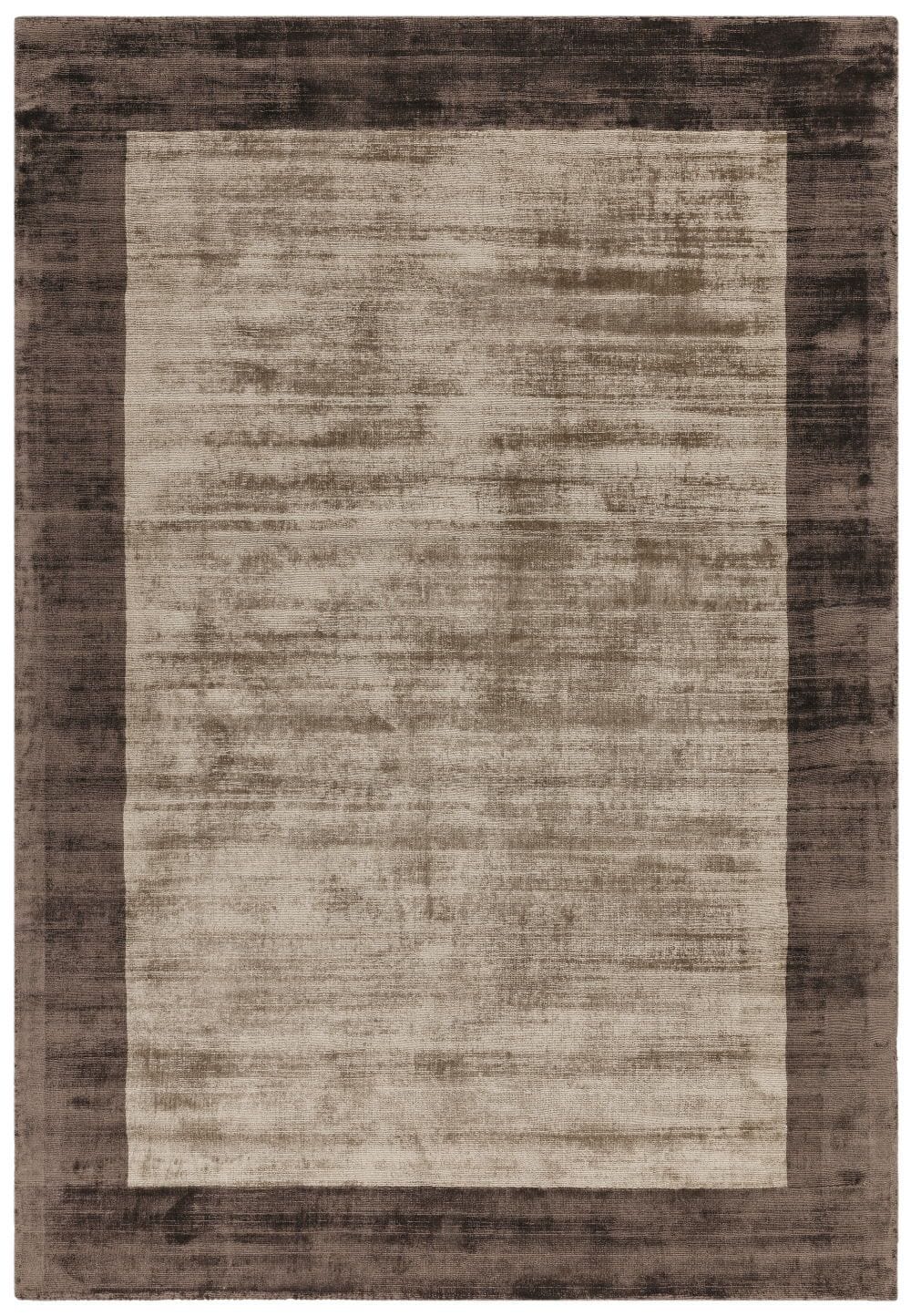 Laagpolig vloerkleed Easy Living Blade Border Rug Choco Mocha