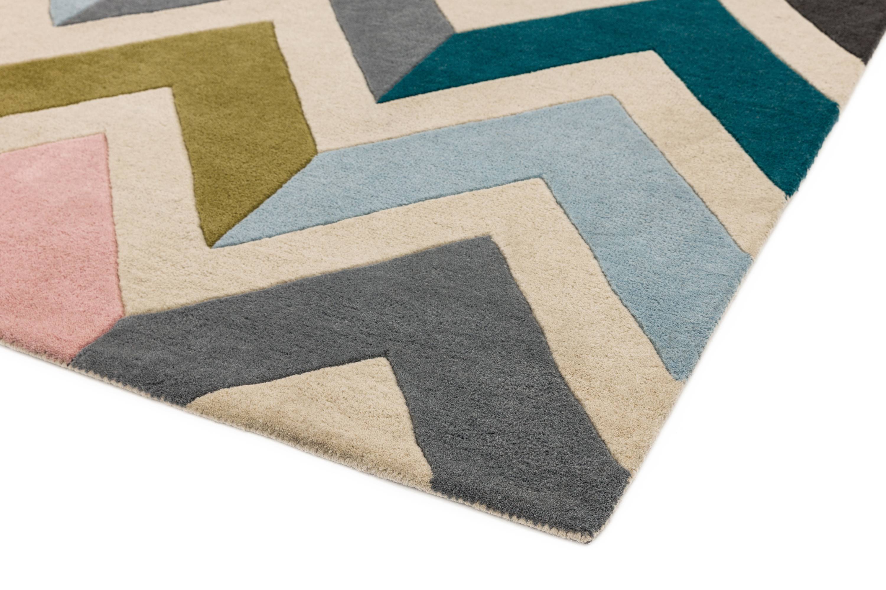 Laagpolig vloerkleed Easy Living Reef Chevron Multi