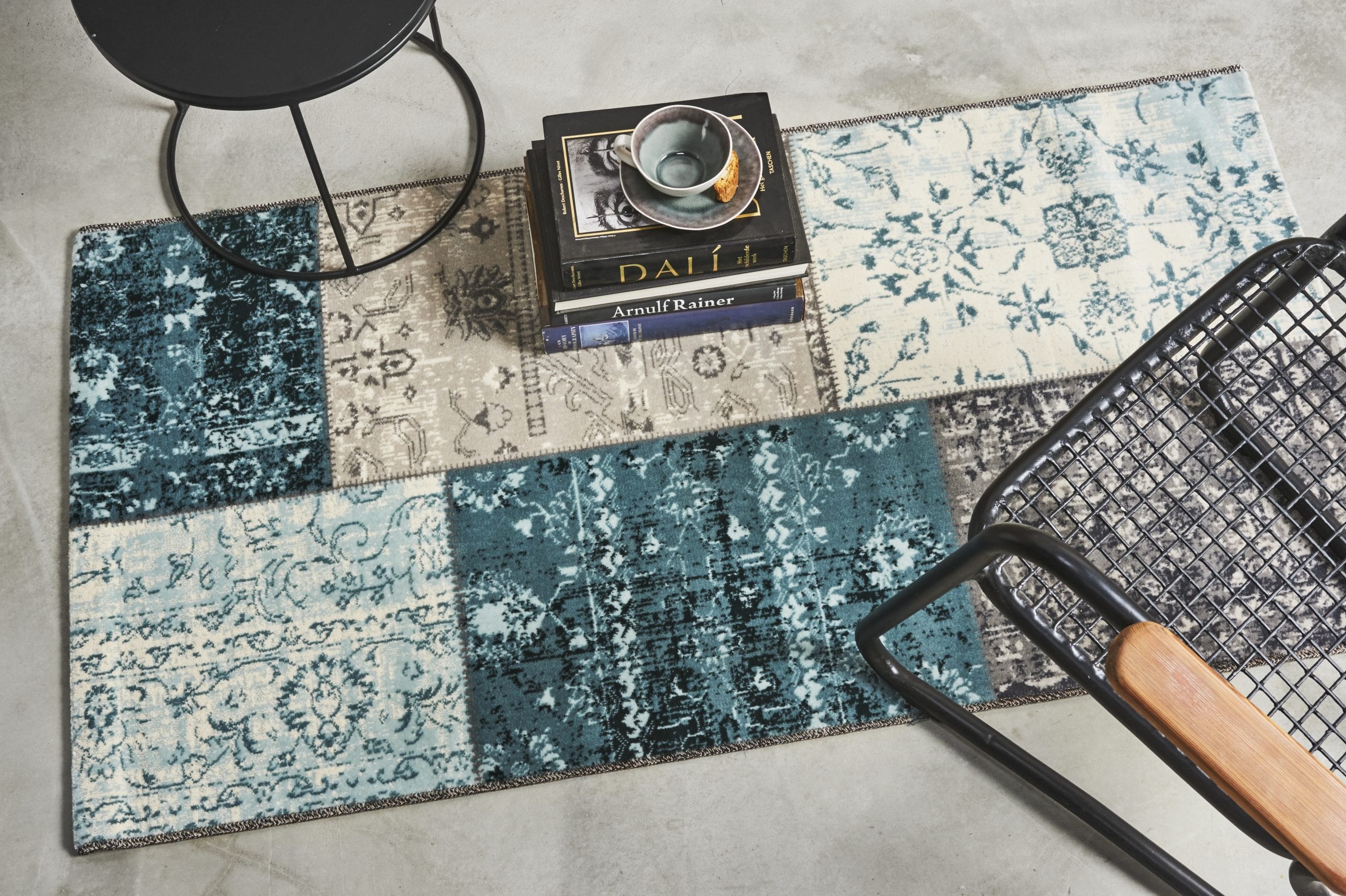 Vloerkleed Lifa Living CPV Dark Grey Blue 1