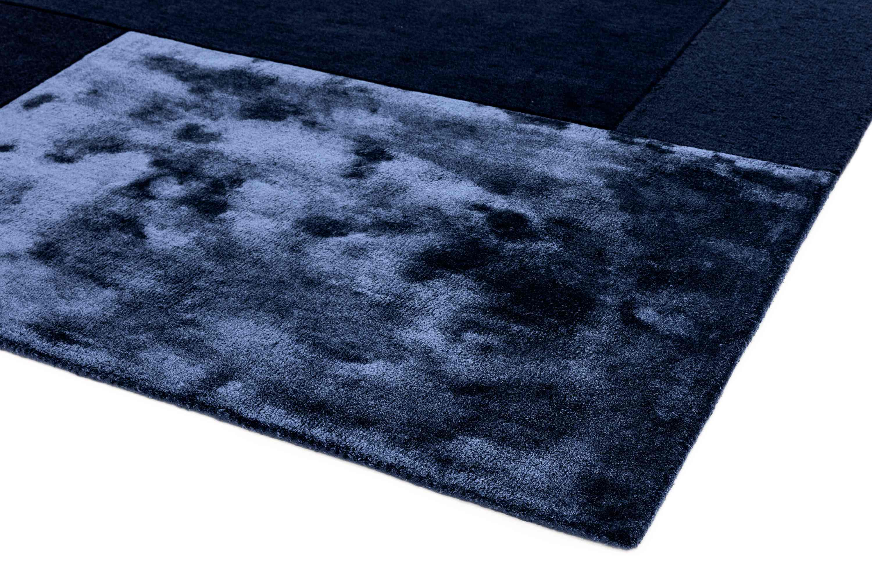 Laagpolig vloerkleed Easy Living Tate Tonal Textures Rug Navy