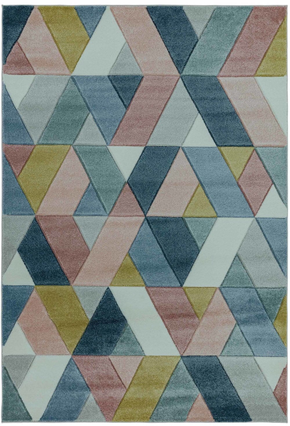 Laagpolig vloerkleed Easy Living Sketch Rhombus Multi