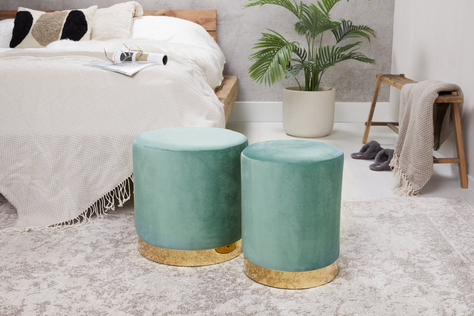 Lifa Living Poef - Beau Groen