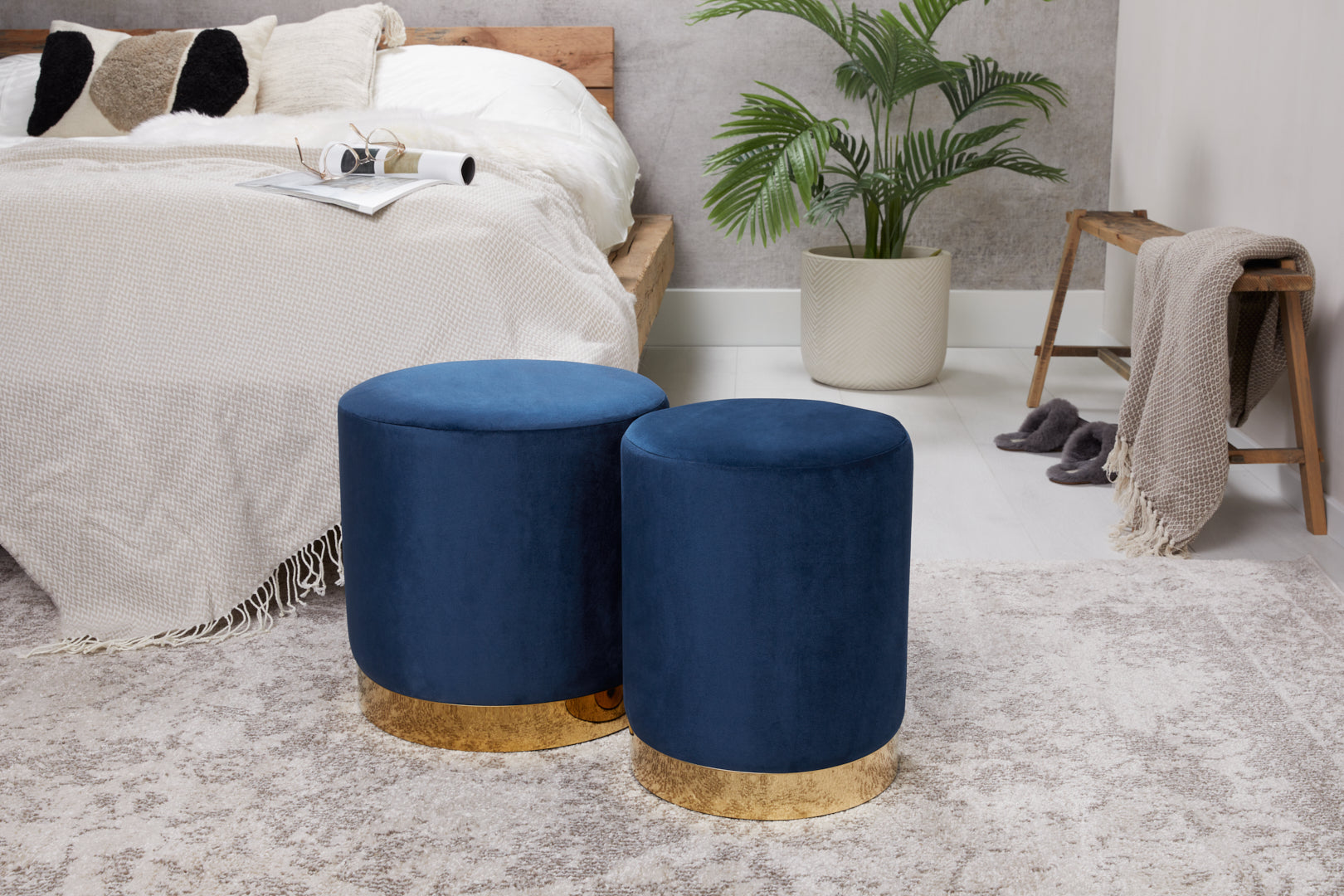 Lifa Living Poef - Beau Koningsblauw