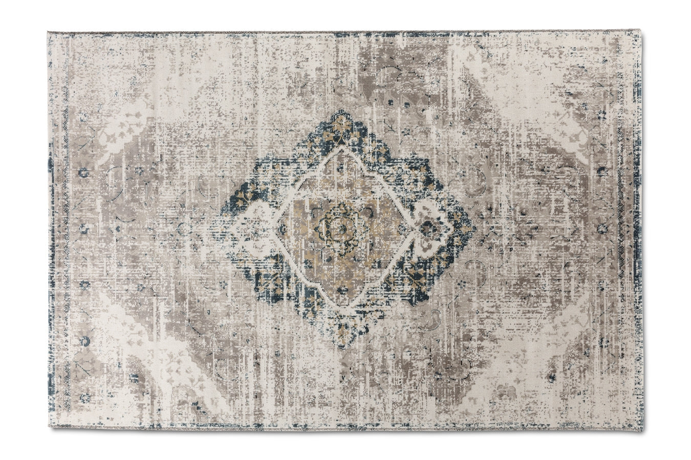 Vloerkleed Lifa Living Aqua Dinh - Beige/Donkerblauw