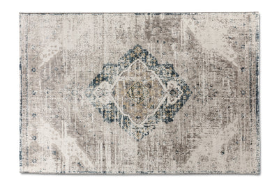 Vloerkleed Lifa Living Aqua Dinh - Beige/Donkerblauw