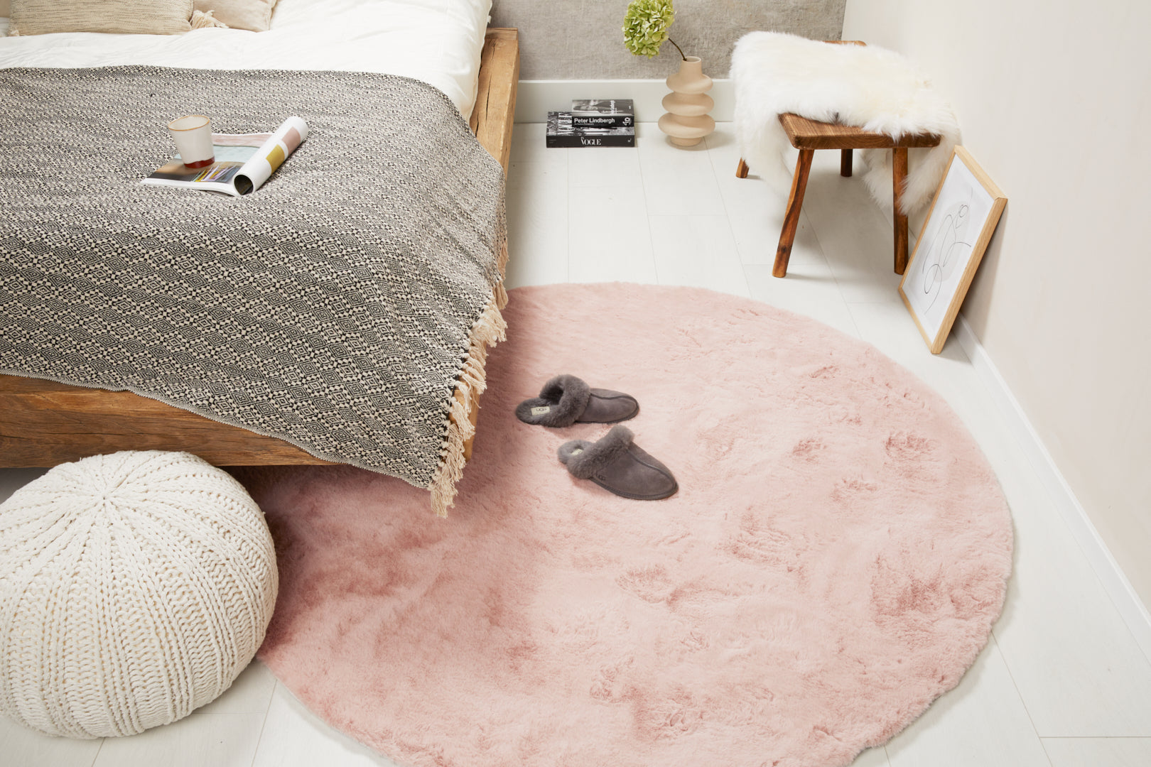 Vloerkleed Rugestiq Manchester Oudroze 200 rond
