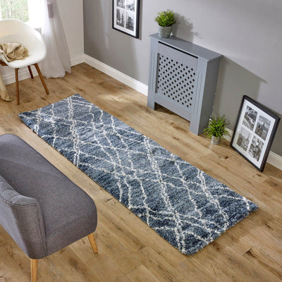 Vloerkleed Rugestiq Alto blauw & crème AL01 – foto 2