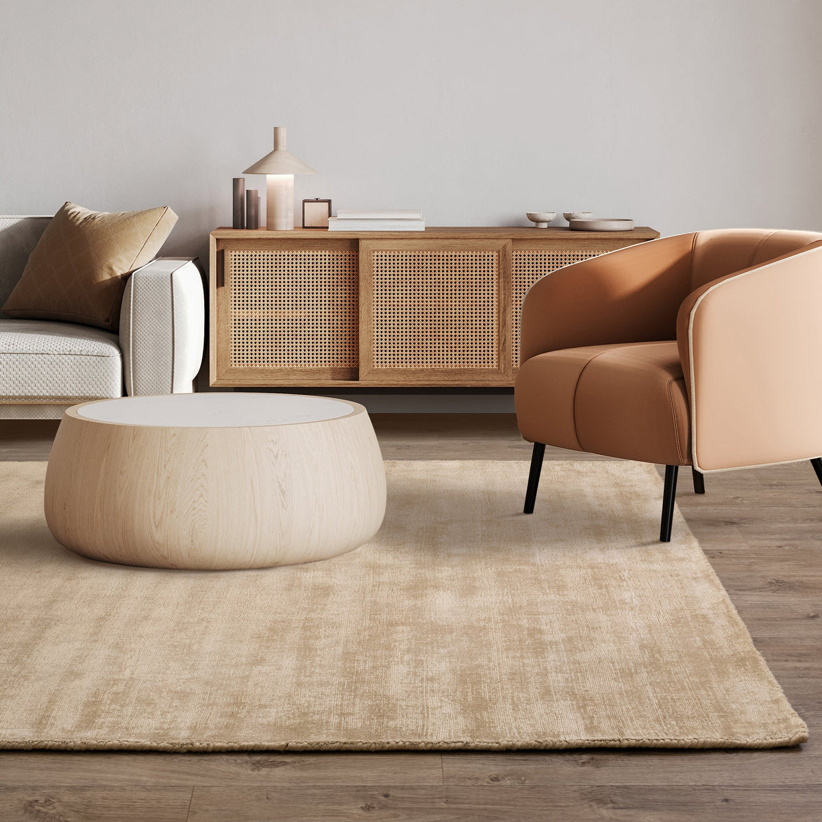 Laagpolig vloerkleed Easy Living Blade Rug Champagne – leveranciersfoto