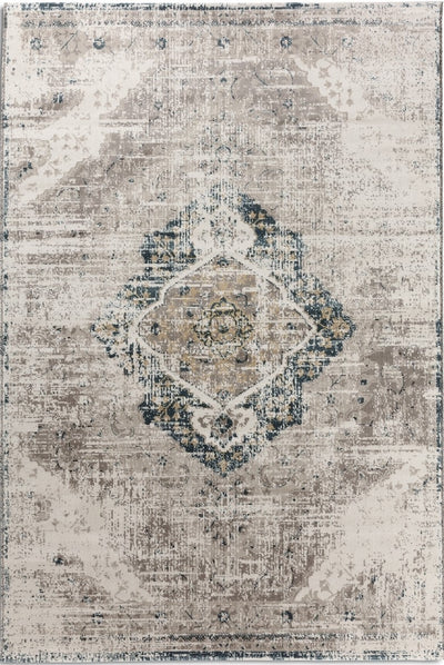 Vloerkleed Lifa Living Aqua Dinh - Beige/Donkerblauw