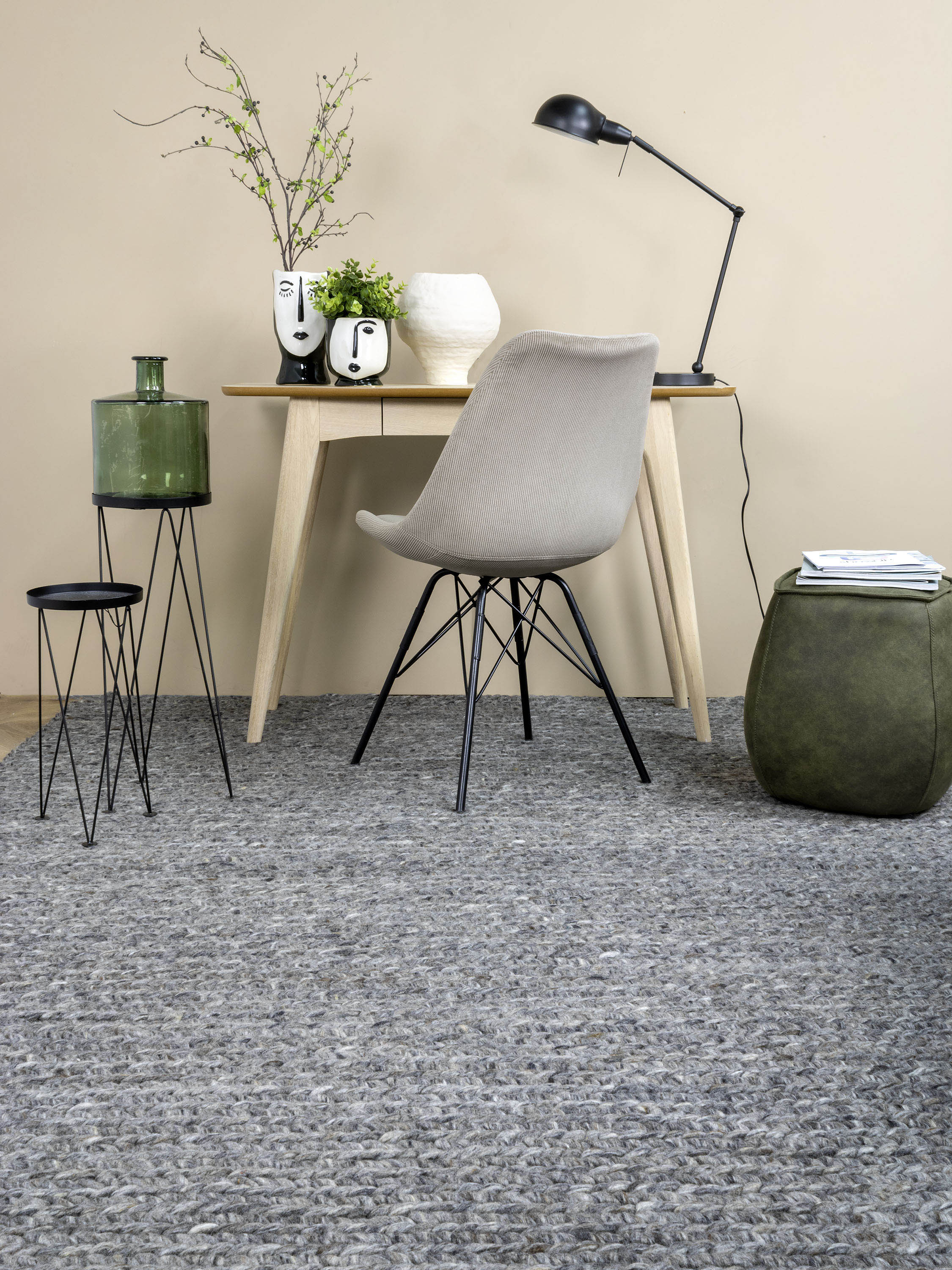 Vloerkleed Momo Rugs Kabel Dark Grey