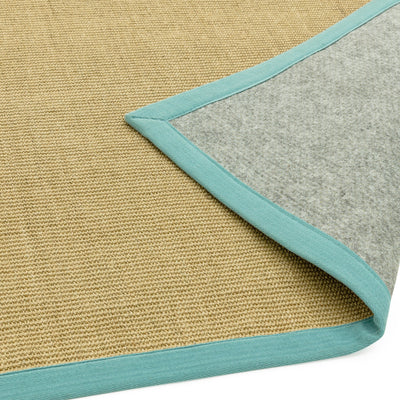 Laagpolig vloerkleed Easy Living Sisal Linen Aqua – leveranciersfoto