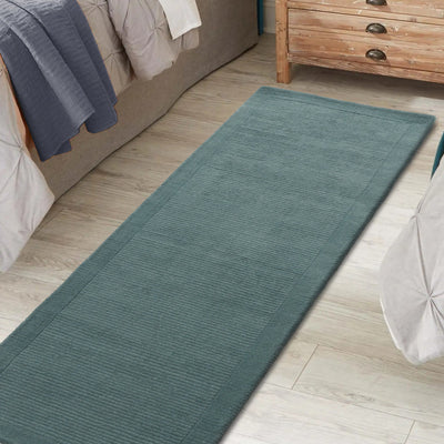 Laagpolig vloerkleed Easy Living York Runner Teal – leveranciersfoto