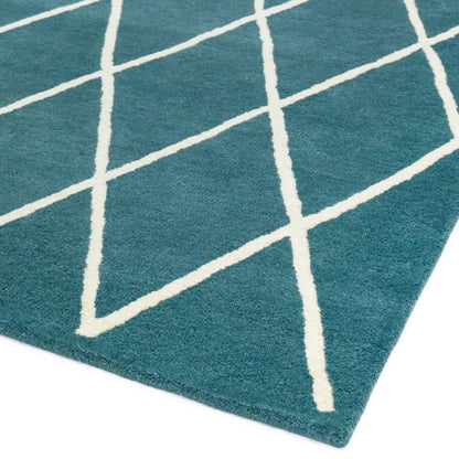 Vloerkleed Albany Diamond Teal