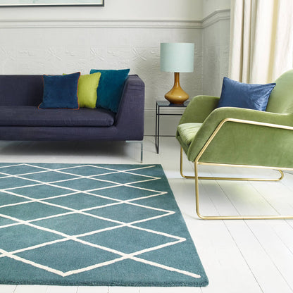Vloerkleed Albany Diamond Teal