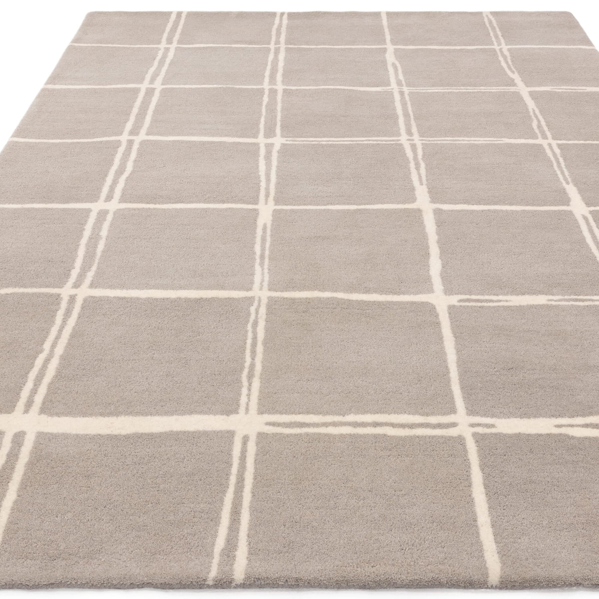 Vloerkleed Rugestiq Albany raster grijs – foto 3