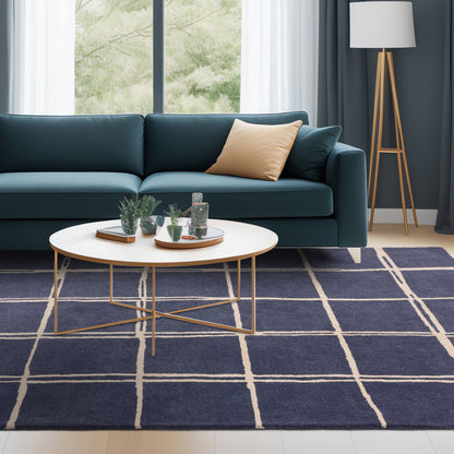 Vloerkleed Albany Grid Marine