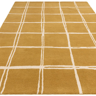 Vloerkleed Rugestiq Albany raster goud – foto 3