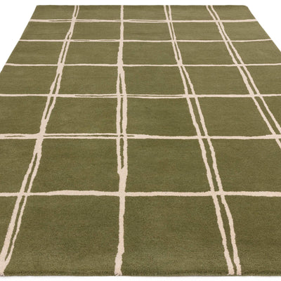 Vloerkleed Albany Grid Olive