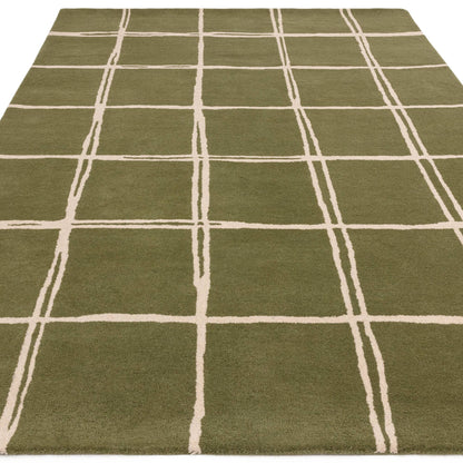 Vloerkleed Albany Grid Olive