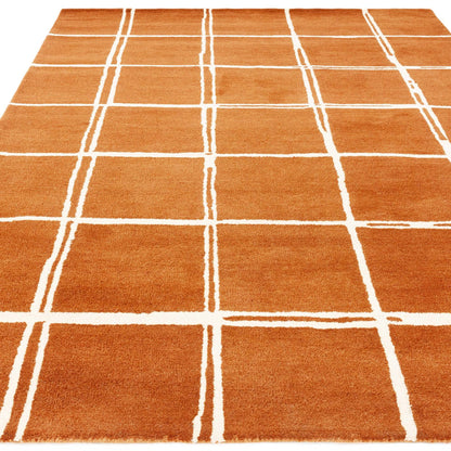 Vloerkleed Albany Grid Rust