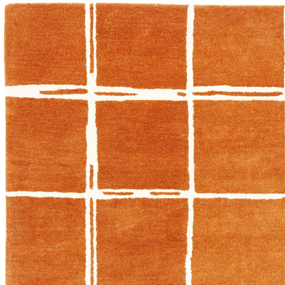 Vloerkleed Albany Grid Rust