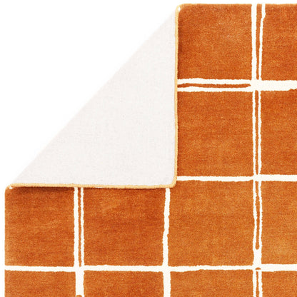 Vloerkleed Albany Grid Rust