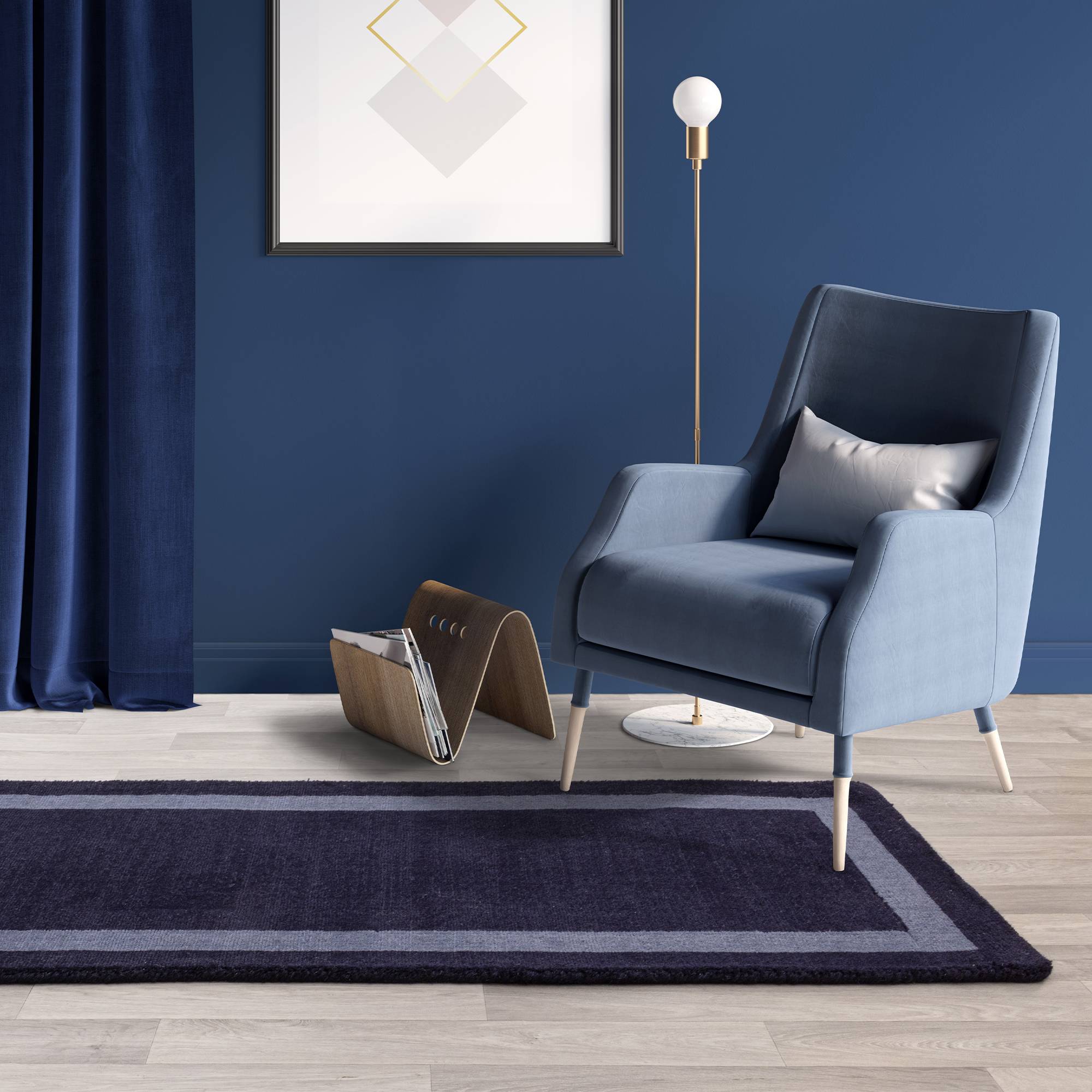Vloerkleed ALBI Navy