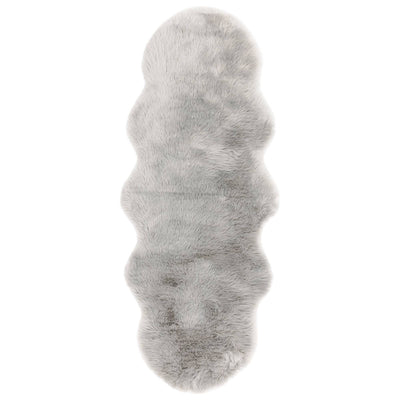 Vloerkleed Luxury Faux Sheepskin Silver