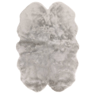 Vloerkleed Luxury Faux Sheepskin Silver