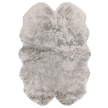 Vloerkleed Luxury Faux Sheepskin Silver