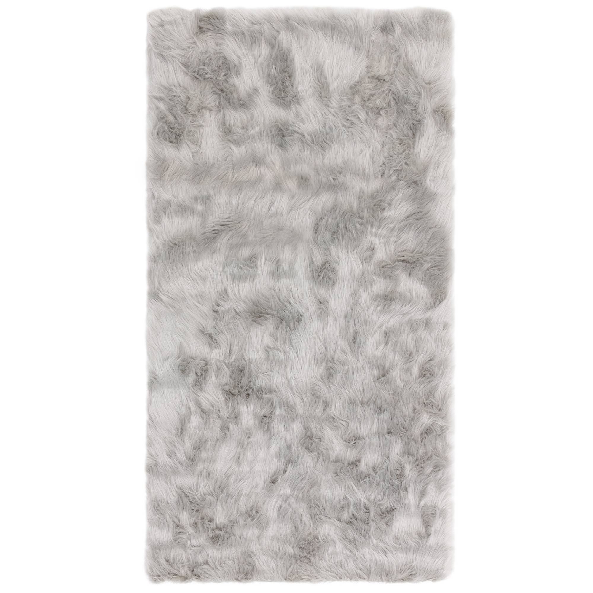 Vloerkleed Luxury Faux Sheepskin Silver