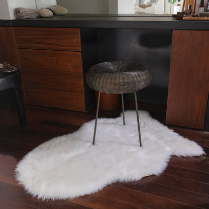Vloerkleed Luxury Faux Sheepskin White