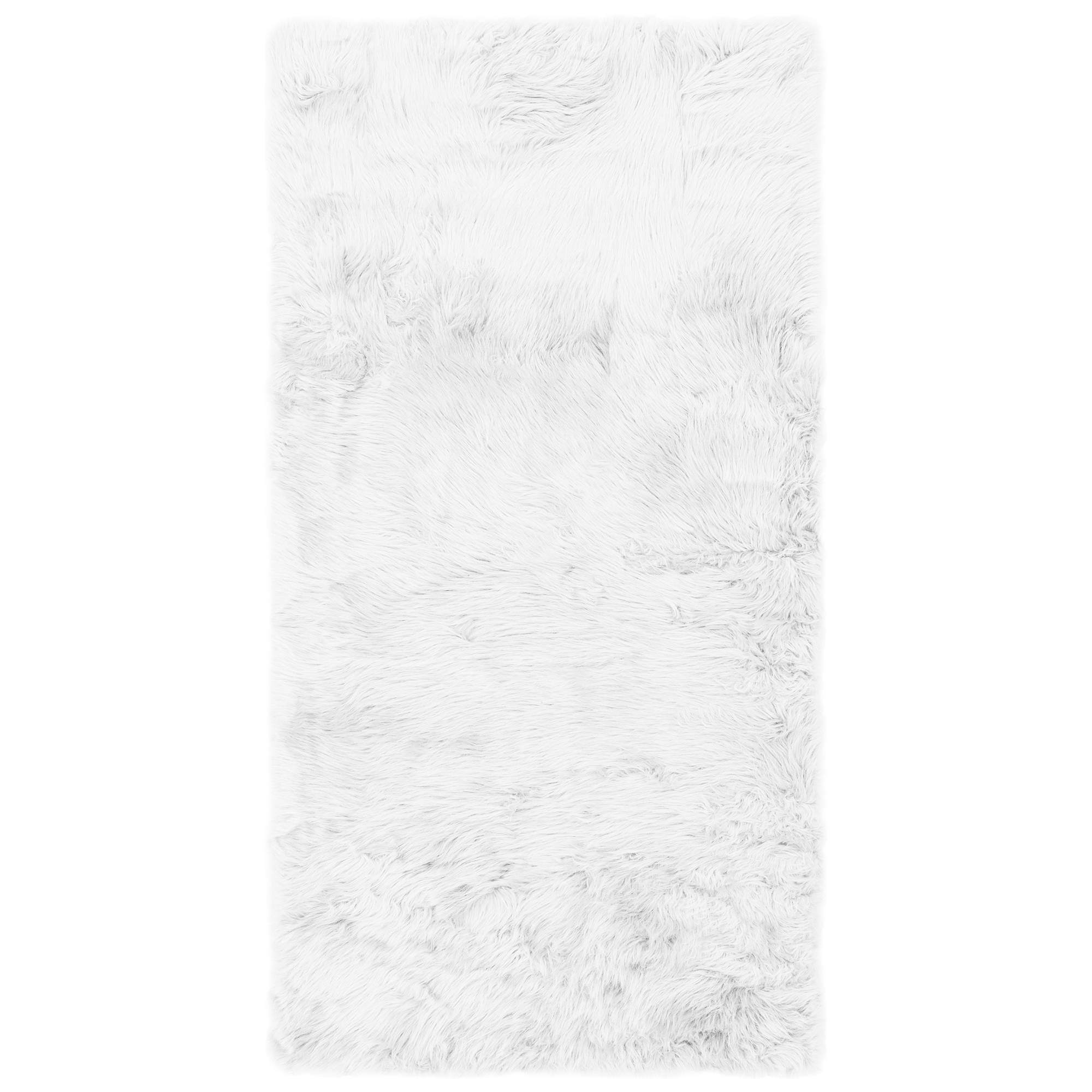 Vloerkleed Luxury Faux Sheepskin White