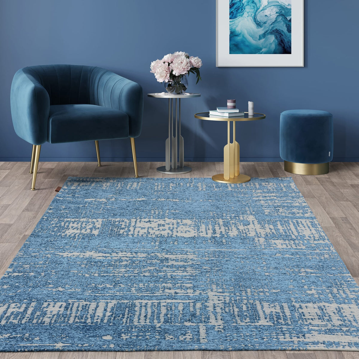 Vloerkleed Rugestiq Beau denimblauw – foto 2