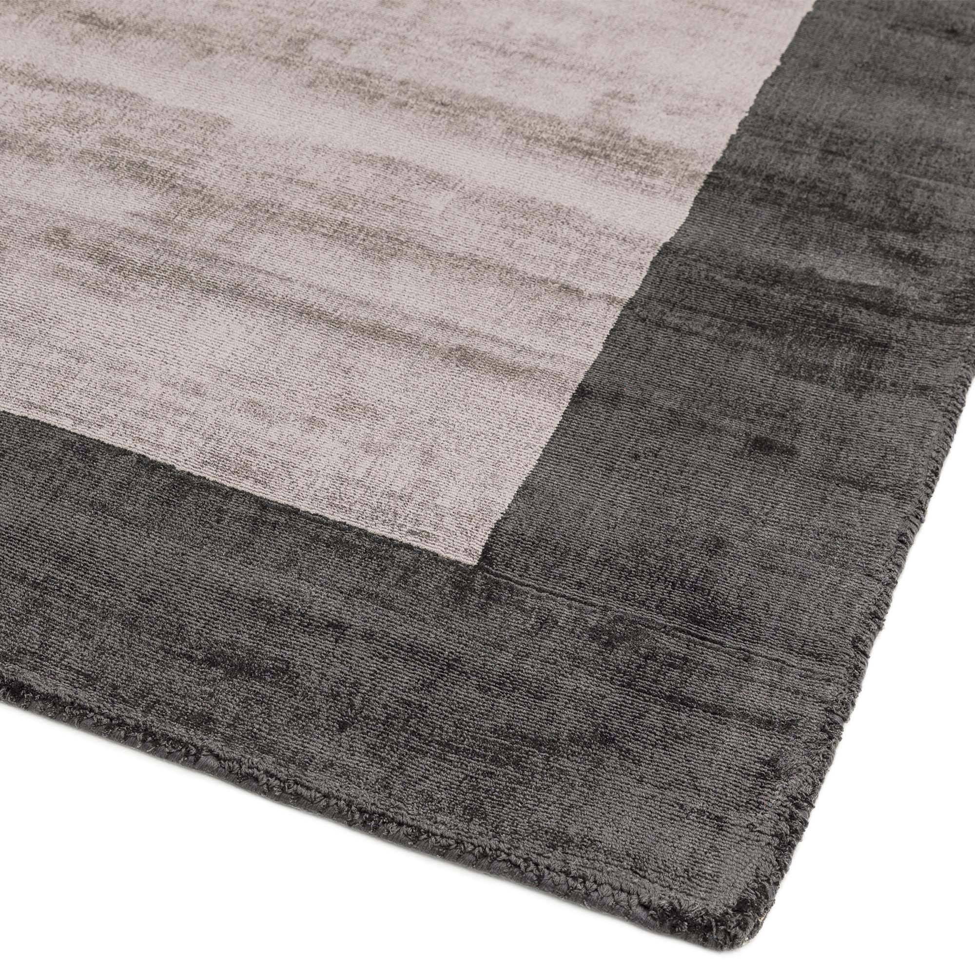 Laagpolig vloerkleed Easy Living Blade Border Rug Charcoal Silver