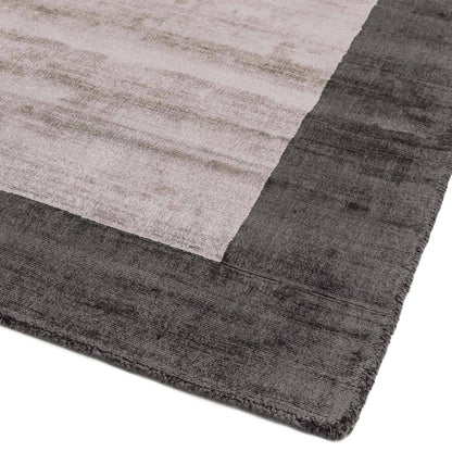 Vloerkleed Blade Border Charcoal Silver 04