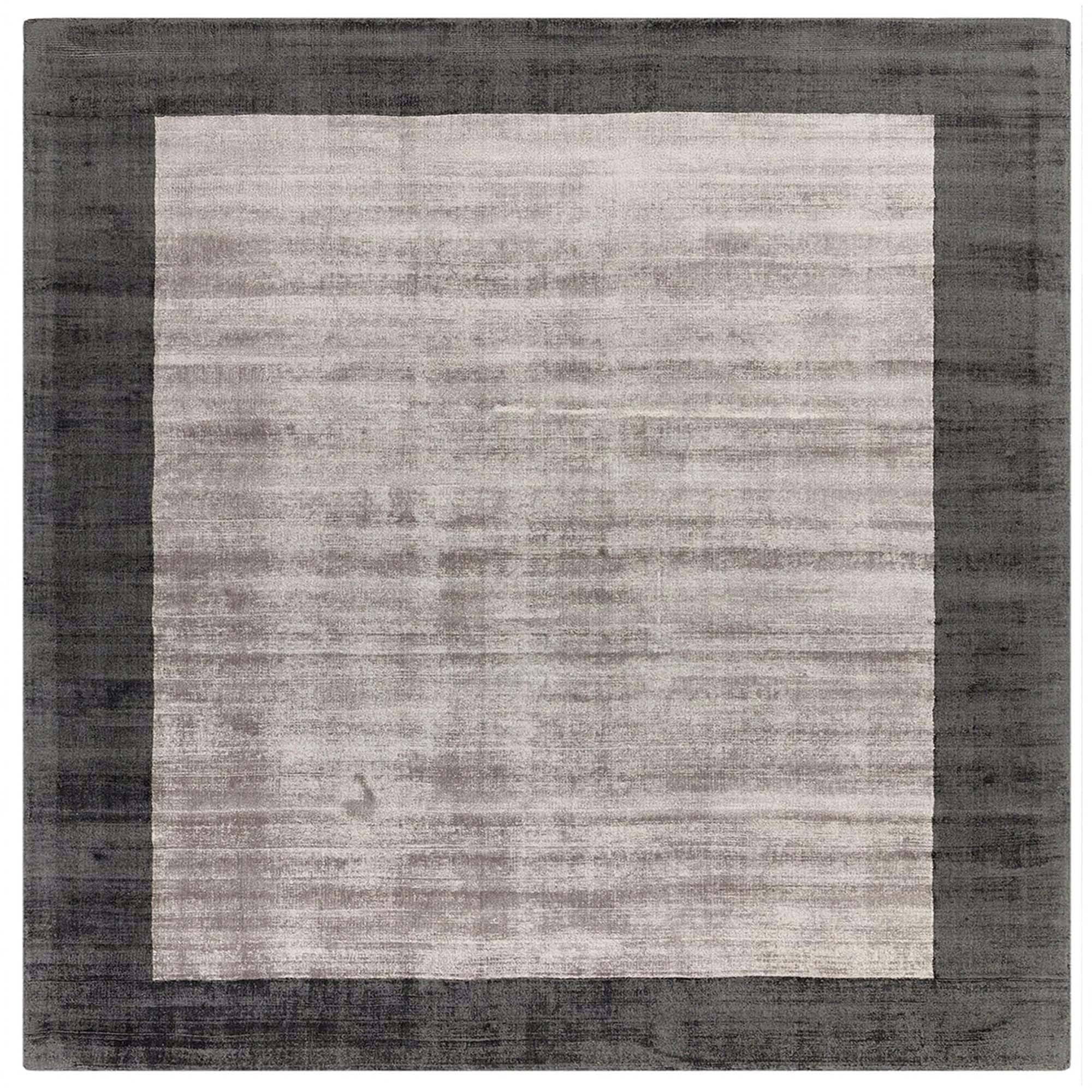 Vloerkleed Blade Border Charcoal Silver 04