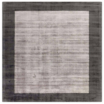 Vloerkleed Blade Border Charcoal Silver 04