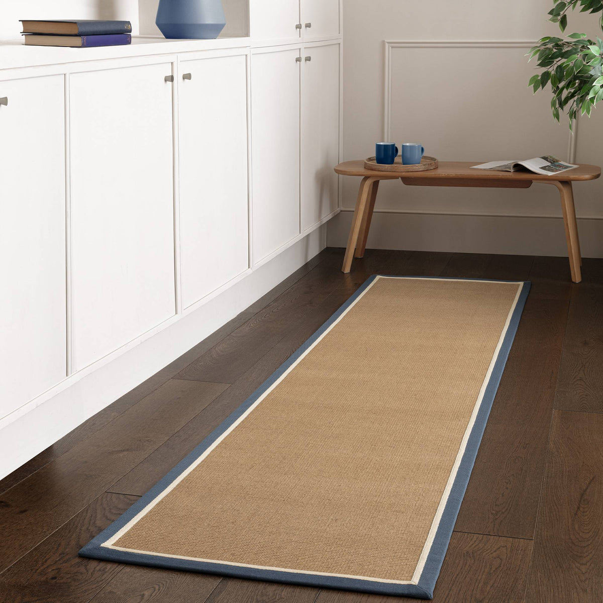 Vloerkleed Rugestiq Bordo bouclé donkerblauw crème – foto 10