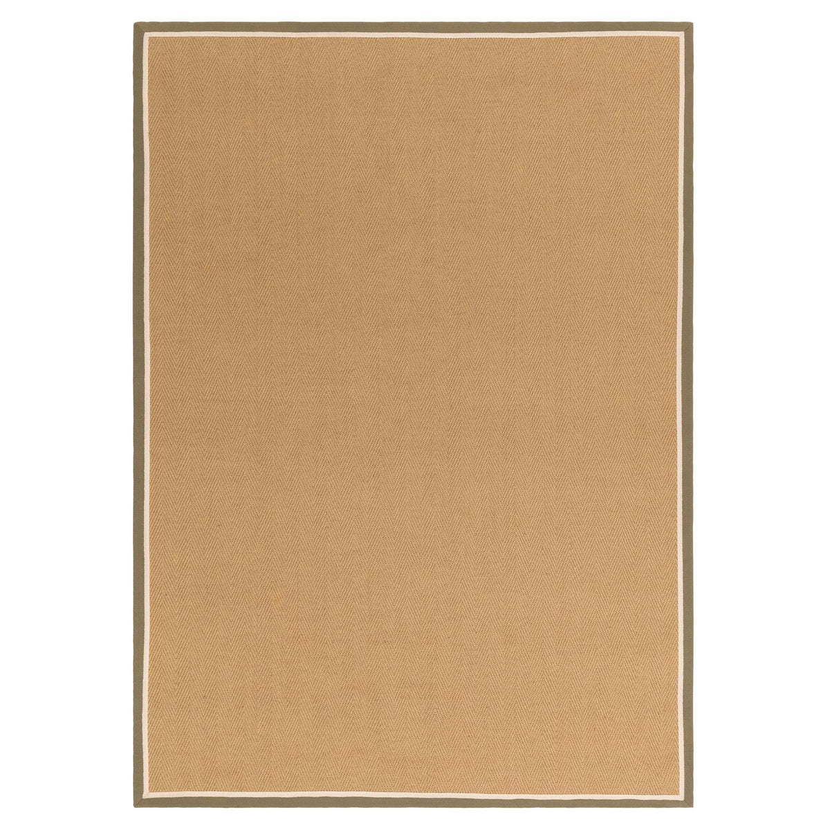 Vloerkleed Rugestiq Bordo visgraat Khaki crème – foto 1