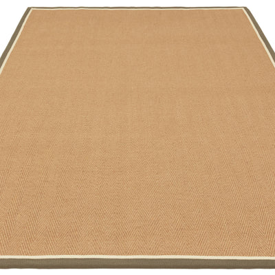 Vloerkleed Rugestiq Bordo visgraat Khaki crème – foto 4