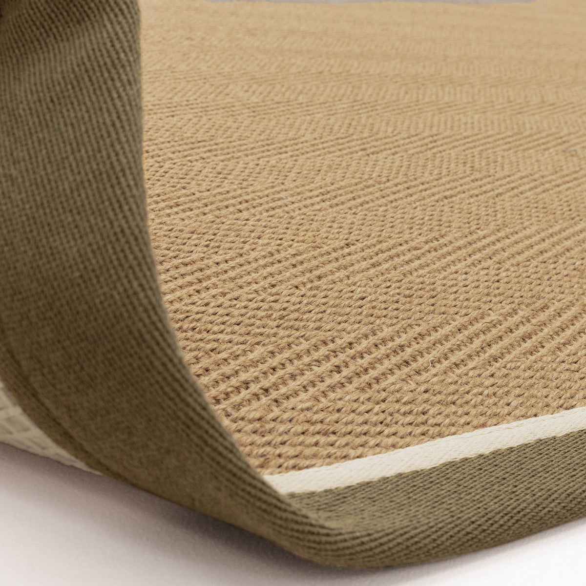 Vloerkleed Rugestiq Bordo visgraat Khaki crème – foto 6