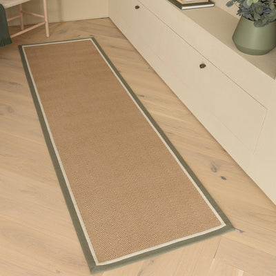 Vloerkleed Rugestiq Bordo visgraat Khaki crème – foto 10