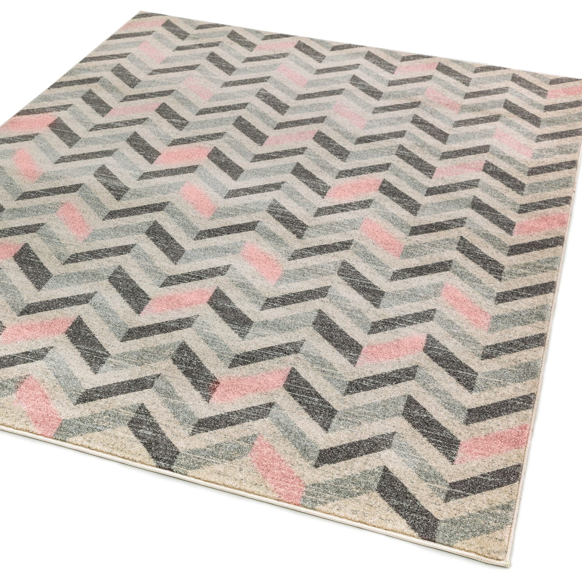 Vloerkleed Rugestiq Colt CL09 zigzag roze – foto 2