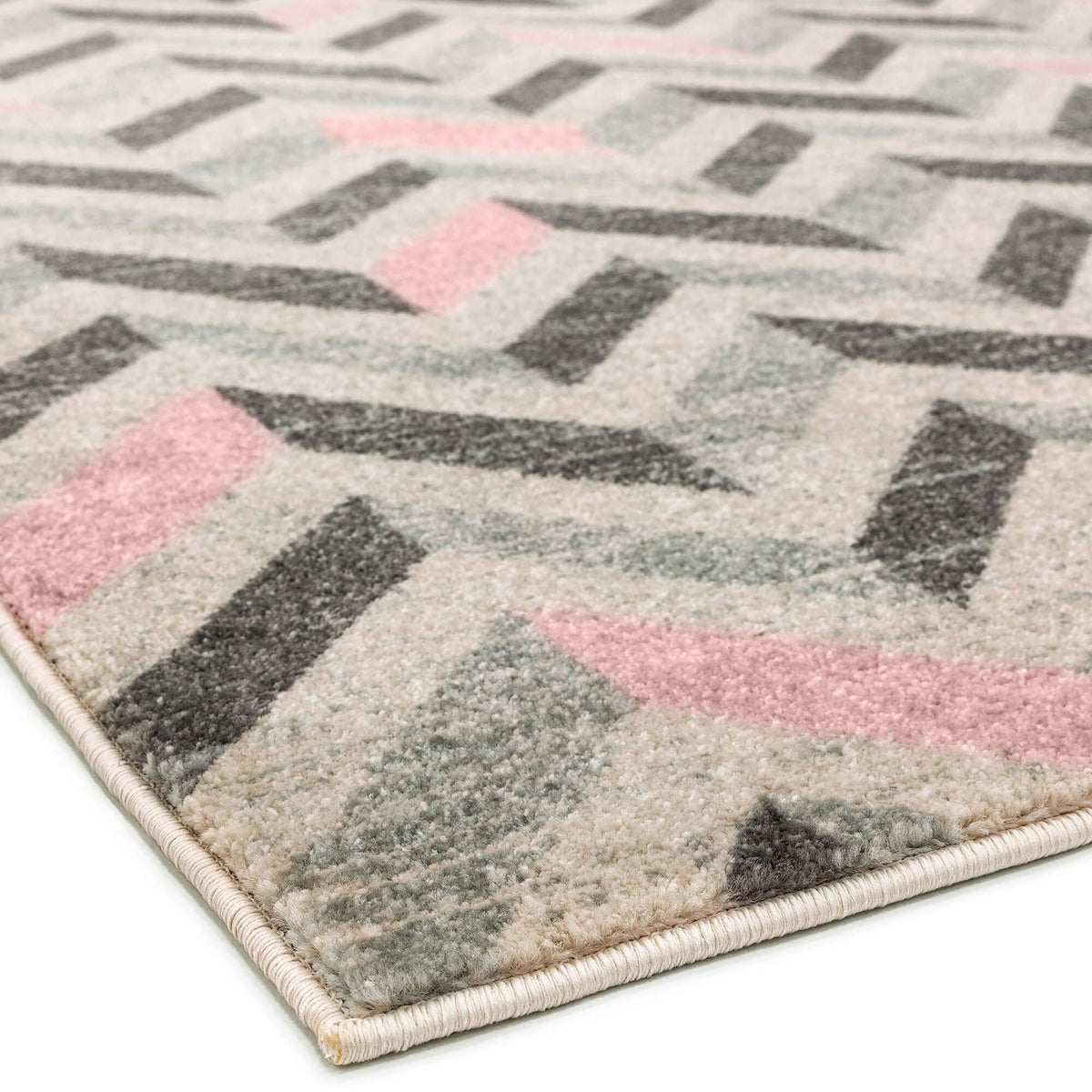 Vloerkleed Rugestiq Colt CL09 zigzag roze – foto 4