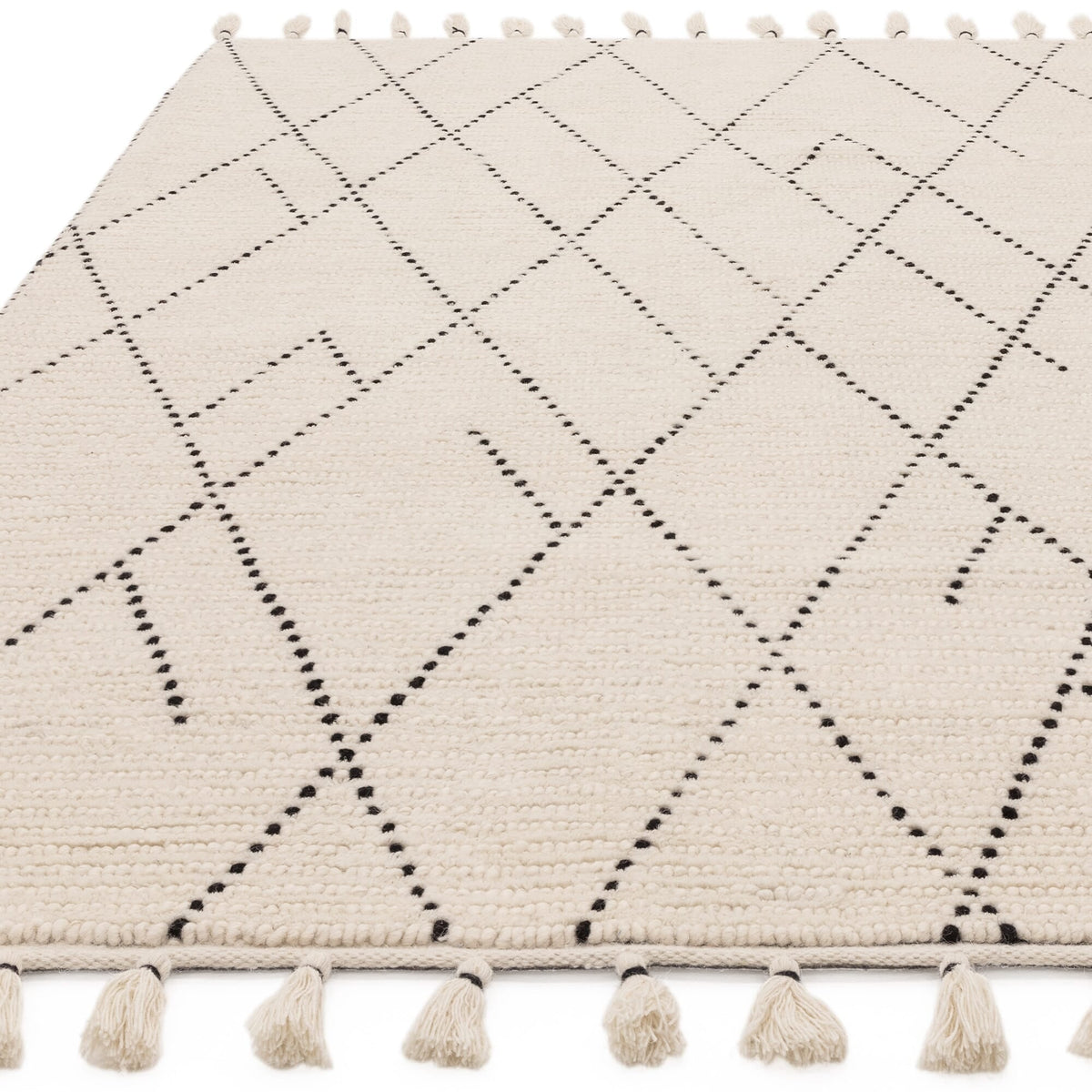 Vloerkleed Rugestiq Nepal crème zwart lijnen – foto 3