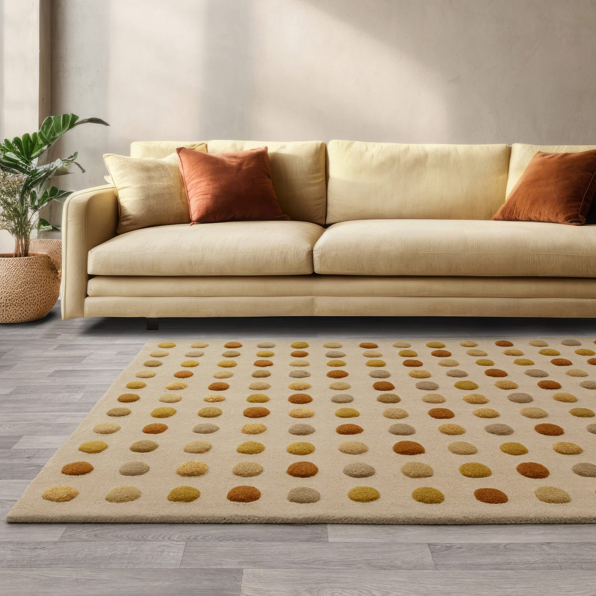 Vloerkleed Rugestiq Dotty goud – foto 2